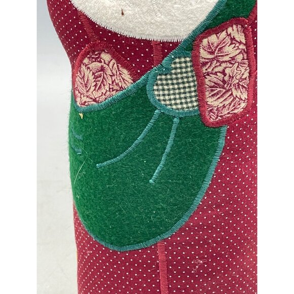 handmade vintage plush Christmas Santa figurine decor red bag 1989 13.5" READ - Picture 3 of 10